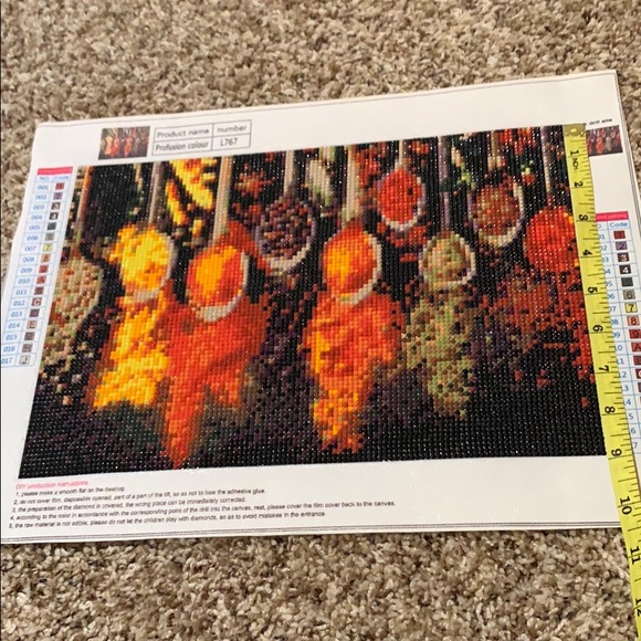 Spices/spoons completed/unframed diamond painting - Picture 5 of 6